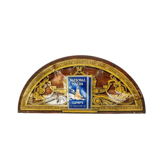 Vintage Rare National Mazda Lamps Bulbs GE Advertising Metal Display Sign - Picture 1 of 9